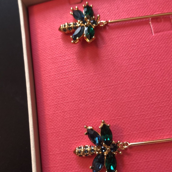 Ted Baker London Corolen Gold Tone Crystal Dragonfly Drop Earrings NIB - Picture 7 of 16